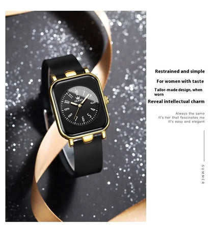 Band Quartz Watch For Women Simple Trendy Silicone Band Quartz Watch For Women