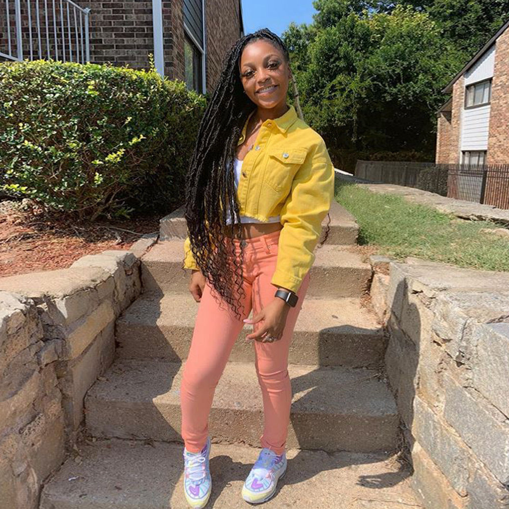 Jacket Women Streetwear Denim Jacket Women Outwear Bodycon Jeans