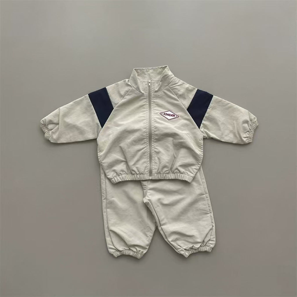 Sport Suit Cardigan Suit Stand Collar Long-sleeve Zipper Suit