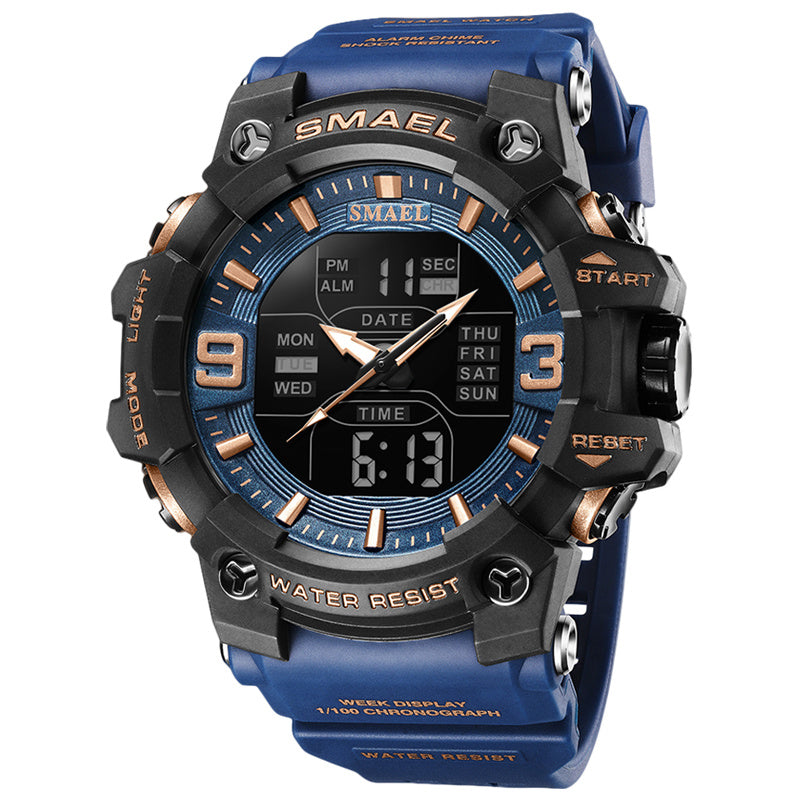 Sports Waterproof Electronic Watch Multi-function Training Alarm Clock Watch - sumet.shop