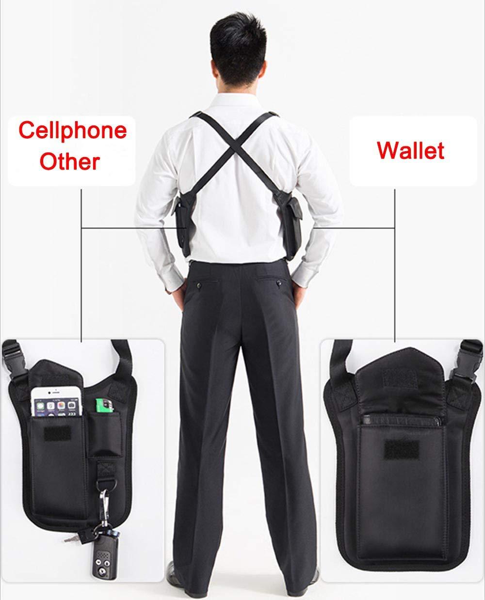 Underarm Strap Wallet Holster Anti-Theft Hidden Underarm Strap Wallet Holster Bag Leisure Nylon Double Shoulder Pocket Sport Vest Outdoors