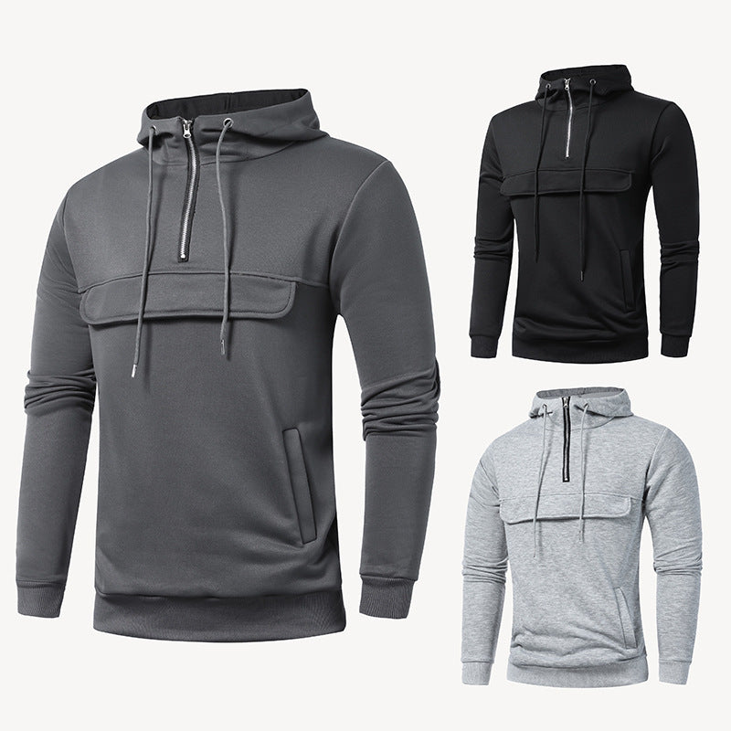 Men's Casual Sports Solid Color Hoodie