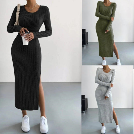 Long Dress Knitted Long Dress Women's Clothing