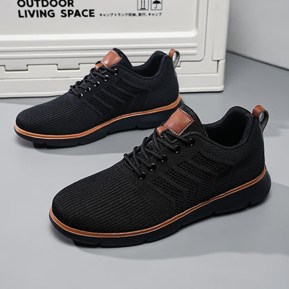 Sports Shoes For Men Fashion Lace-up Mesh Sneakers Casual  Flying Woven Walking Sports Shoes For Men