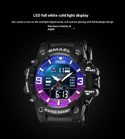 Sports Waterproof Electronic Watch Multi-function Training Alarm Clock Watch - sumet.shop