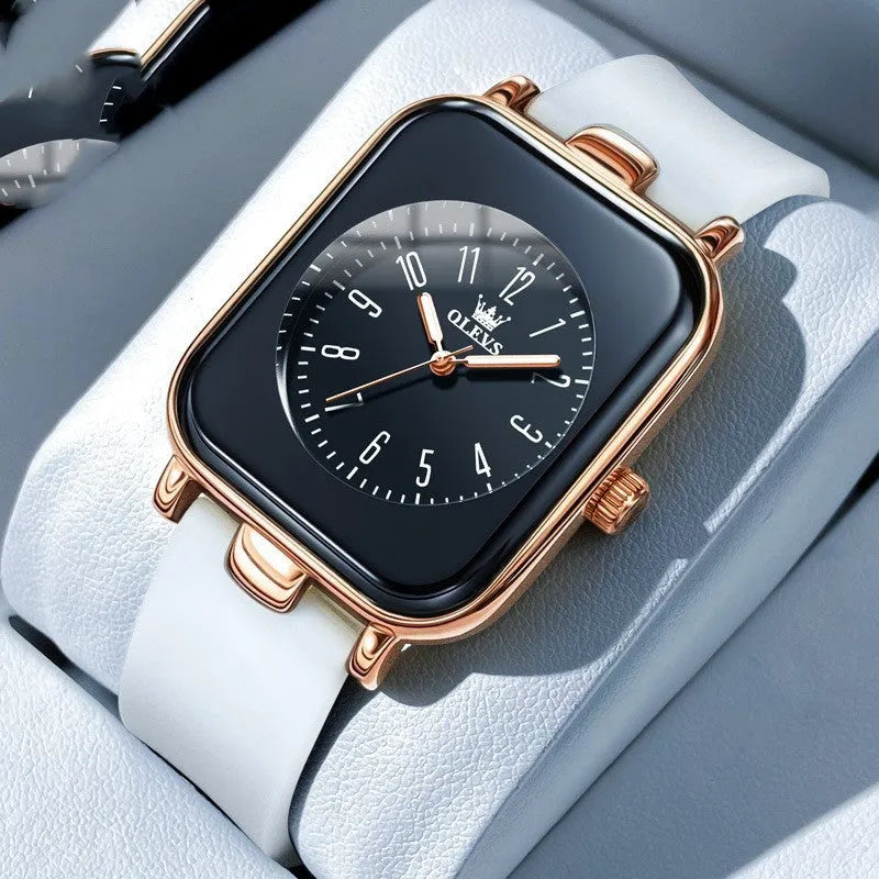 Band Quartz Watch For Women Simple Trendy Silicone Band Quartz Watch For Women