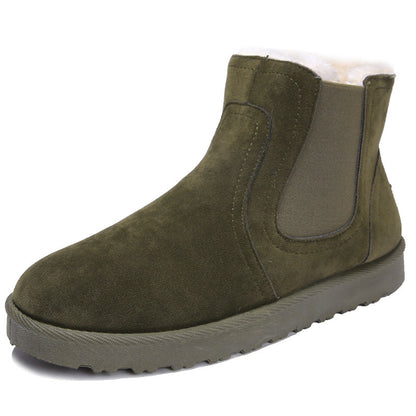 padded snow boots Men's warm mid-tube casual padded snow boots