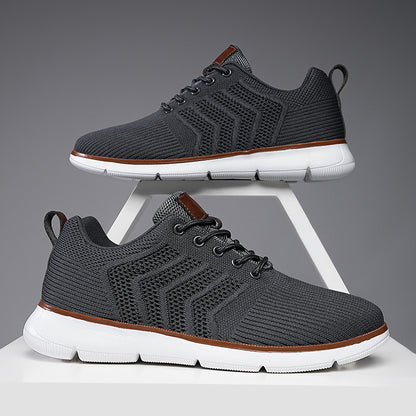 Sports Shoes For Men Fashion Lace-up Mesh Sneakers Casual  Flying Woven Walking Sports Shoes For Men