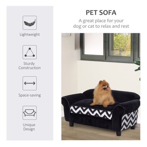 Paw Hut Dog Sofa Bed For XS-Sized Dogs, Cat Sofa With Soft Cushion,