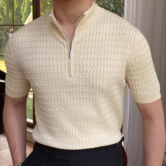 Stand Collar Knitwear  Men's Fashion Casual Stand Collar Knitwear Top