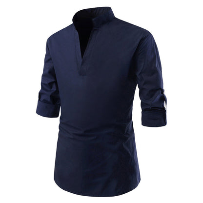 Men's Shirt Slim Long Sleeve Dress Shirt