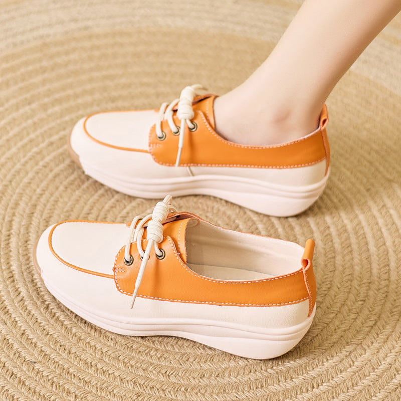 Comfortable Bottom Soft Surface Breathable White Shoes