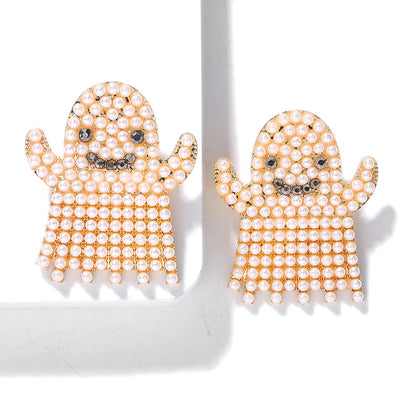 Rhinestone Halloween Funny Earrings