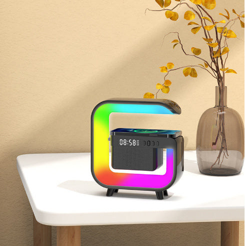 Bluetooth Speaker Clock Display 15W Wireless Charging