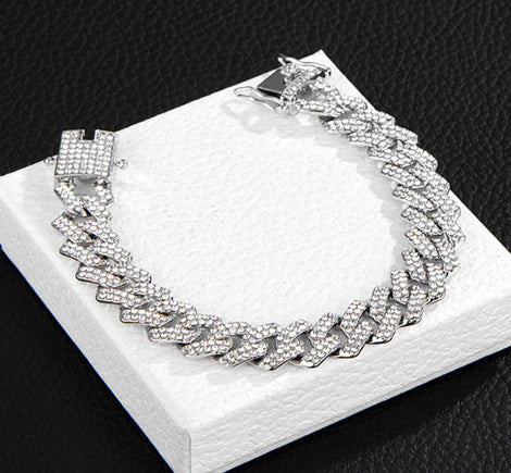 Gold Plated Iced Out Chain for Men and Women Cuban Chain Necklace - sumet.shop
