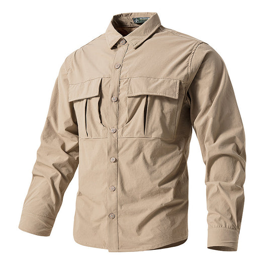 Multi-pocket man Shirt Consul Quick-drying Tactical Shirt Men's Special Service Training Outdoor Multi-pocket