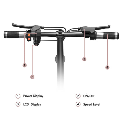 Electric Scooter Motor Power 500W Battery Capacity 48V 15Ah