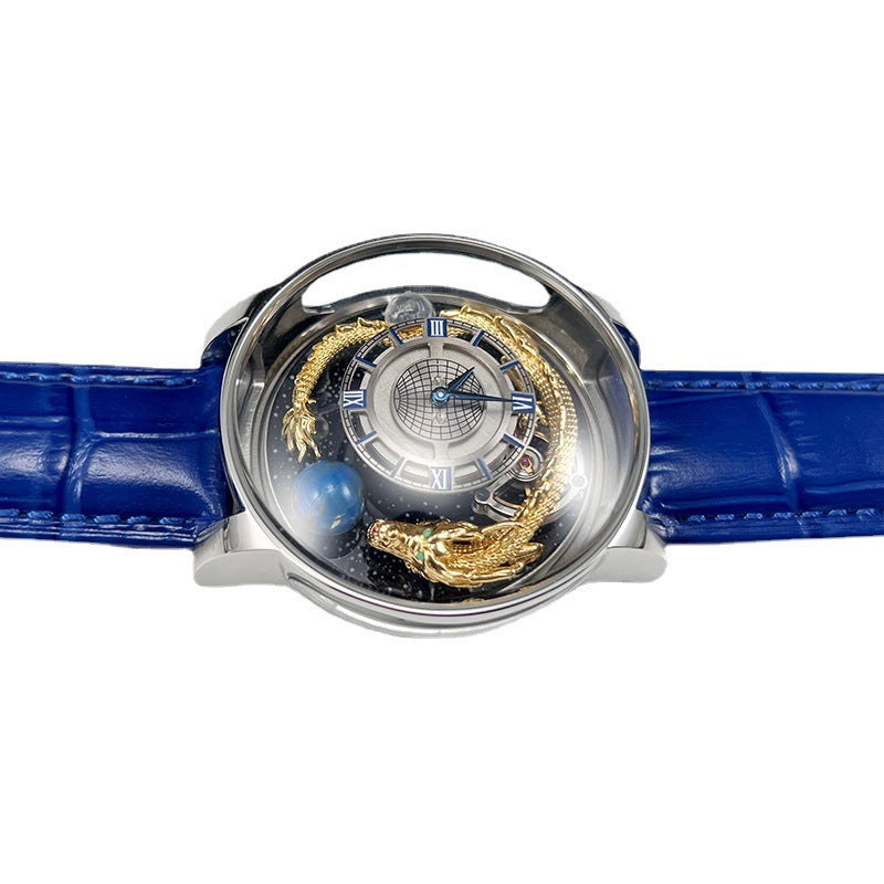 Quartz Sapphire Round Celestial Watch - sumet.shop