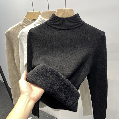 Single-layer Fleece-lined Inner Wear Thermal Base Knitwear
