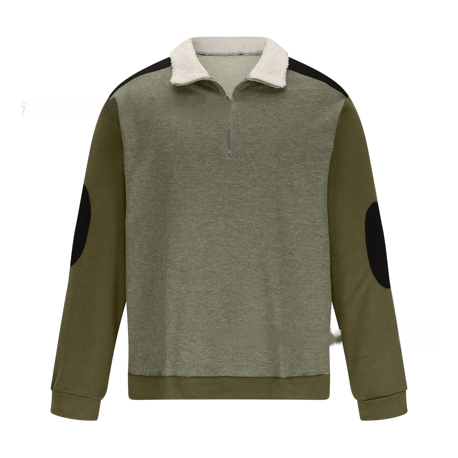 Long Sleeve Half Zipper Stitching Casual Fashion European And American Style Pullover Sweater - sumet.shop