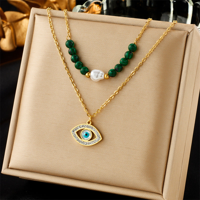 New Fashion Minority Design Multi-layer Twin Clavicle Chain