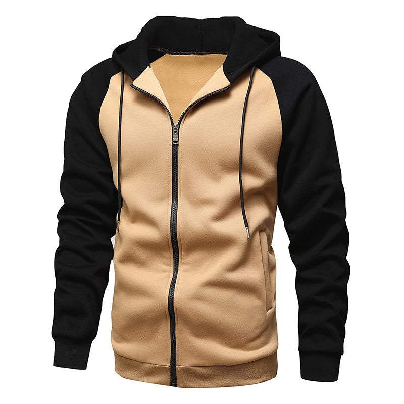 New Coat Men's Color Blocking Fashion Raglan Sleeve Sweater - sumet.shop