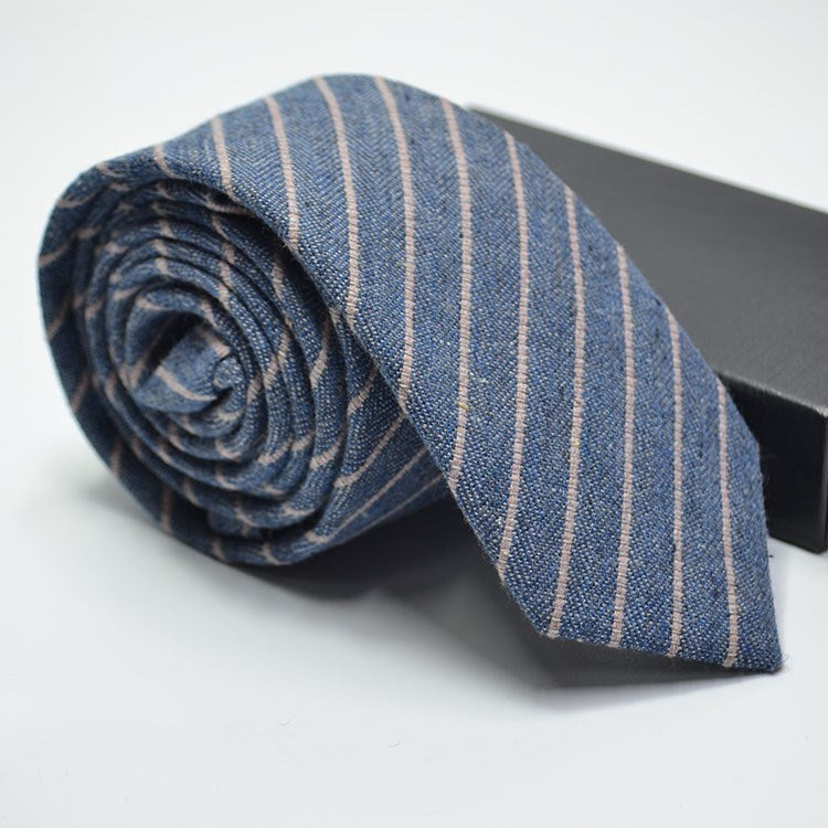 Man tie Wedding dress tie imitation wool plaid striped tie