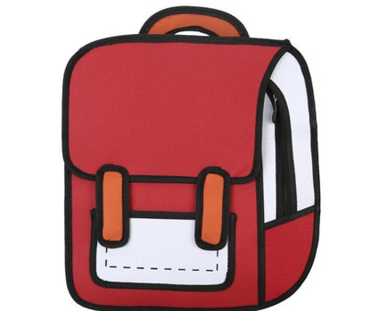 school bag Comic bag 2D3D three-dimensional school bag