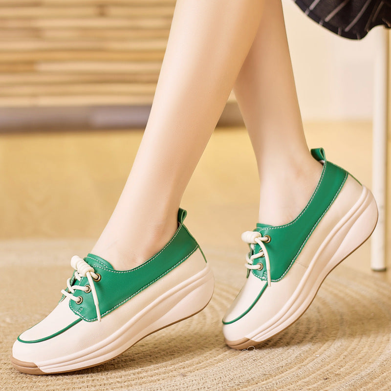 Comfortable Bottom Soft Surface Breathable White Shoes