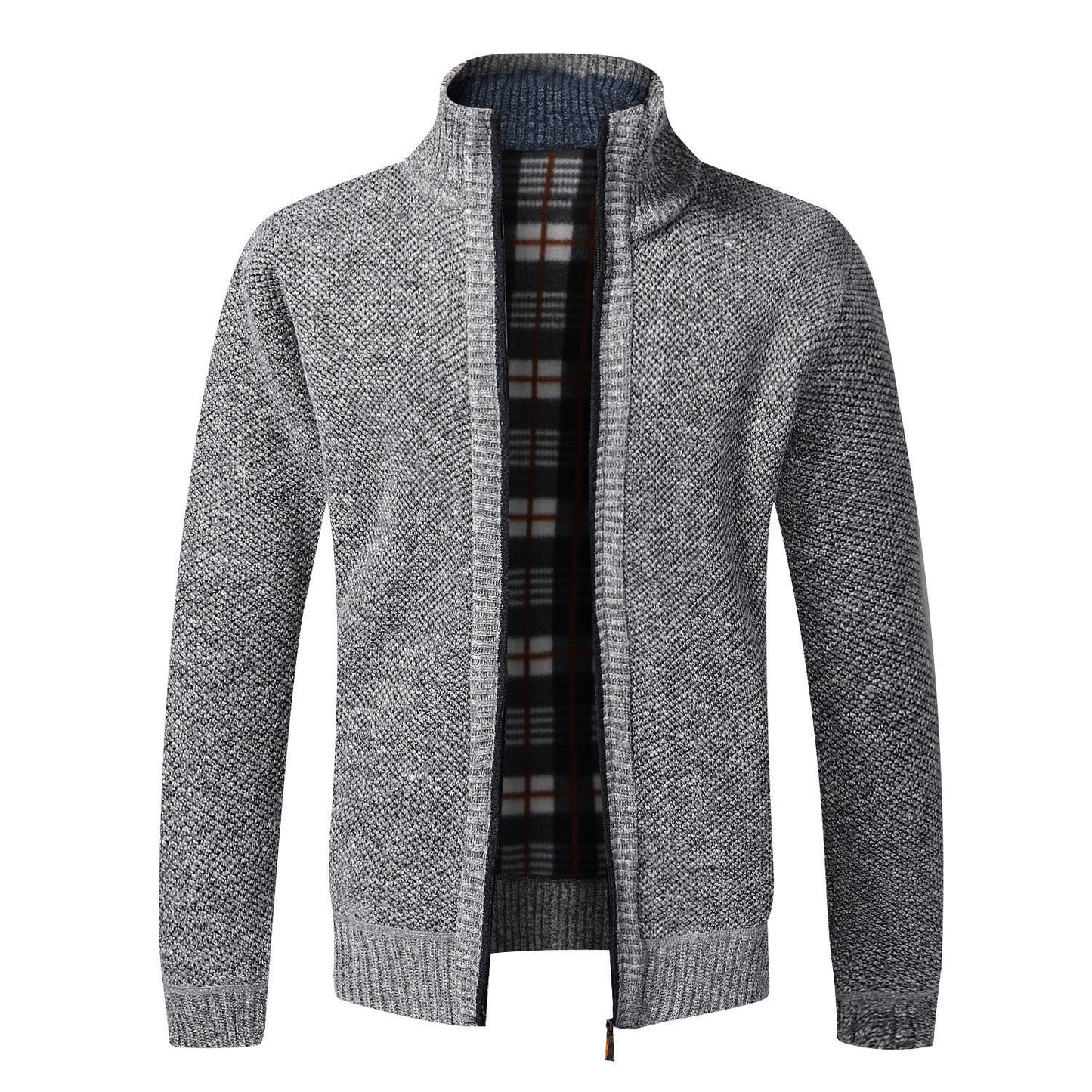Men's Knitted Coat Cardigan With Plush Coat, Loose And Fat, Large