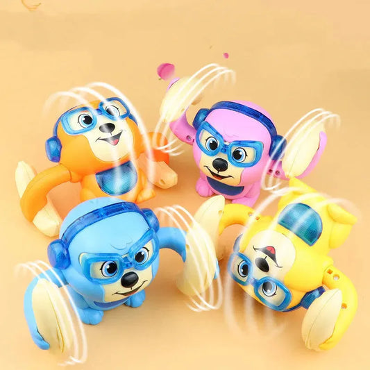 Children's Electric Tumbling Monkey Modeling Toys Voice-activated Induction Lighting Music