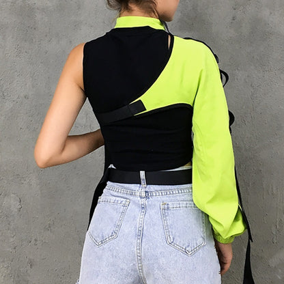 Reflective schoolbag buckle T-shirt