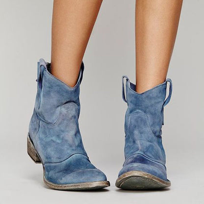 Plus Size Low Women's Boots  New Autumn And Winter Comfortable Low Heel 40-43 Plus Size Low Tube Women's Boots Tide