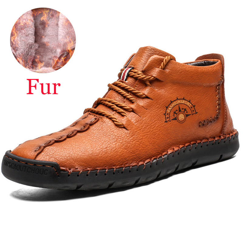 British lazy Boots soft winter men's sports style cotton shoes