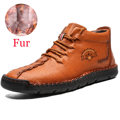 British lazy Boots soft winter men's sports style cotton shoes