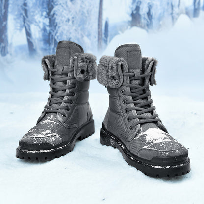 High Top Boots Men's New Outdoor Plus Cotton Fashion High Top Boots
