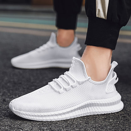 Woven Mesh Sneaker Small White Shoes Summer And Autumn Plus Size Men's Sports Casual Shoes