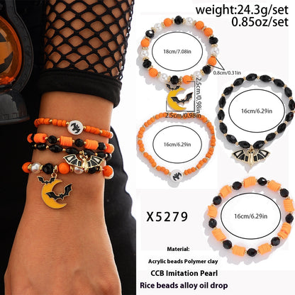 Pumpkin Bracelet Suit European And American Halloween New Skull Pumpkin Bracelet Suit