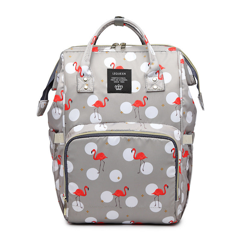 Baby Bag Flamingo Print Backpack Mother and Baby Bag