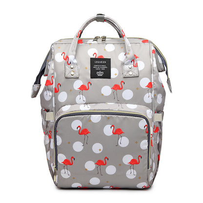Baby Bag Flamingo Print Backpack Mother and Baby Bag