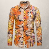 Printed shirt of national flower color of youth