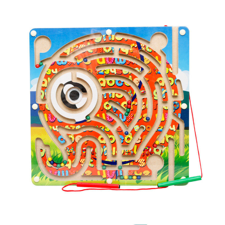 Children's Puzzle Moving Pen On Track To Carry Maze