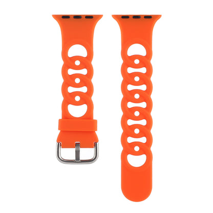 Solid Color Circle Hollow Silicone Strap