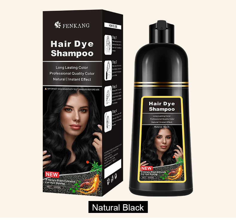 English Black Plant Hair Dye Covering Gray Hair Wash Black Bubble Hair Color Cream