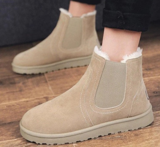 padded snow boots Men's warm mid-tube casual padded snow boots