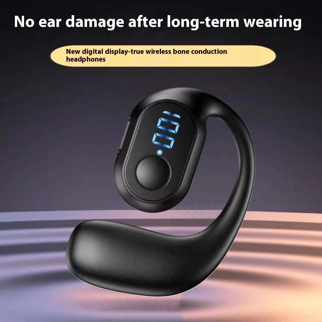 Business Wireless Headset Ear-mounted Non In-ear Smart Digital Display