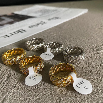 Cuban Ring  Full Diamond Cuban Ring Shines