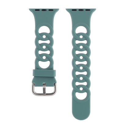 Solid Color Circle Hollow Silicone Strap