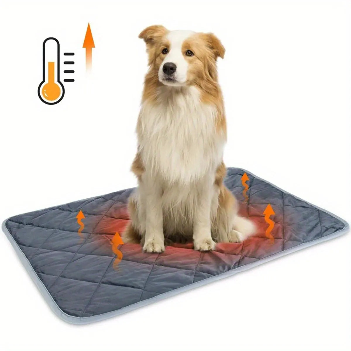 Cat Dog Non-Slip Mat, Extra Warm Thermal Pet Pad Self-Heating Cat Mat Warm Thermal Pet Pad Washable Dog Crate Pad Heat Dog Cat Bed Mat Blanket Non-Slip