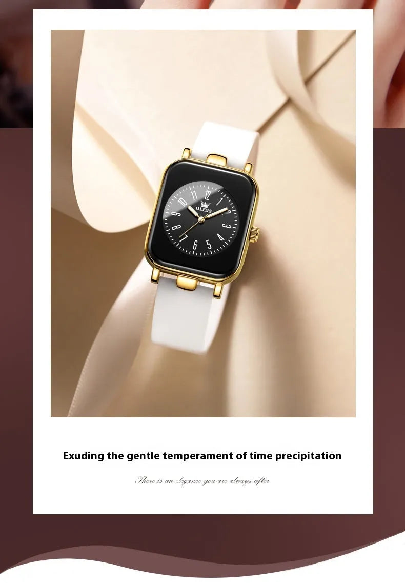 Band Quartz Watch For Women Simple Trendy Silicone Band Quartz Watch For Women